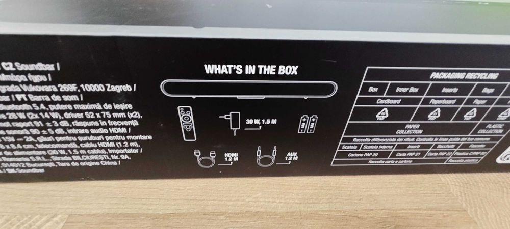 Саундбар Fresh 'n Rebel е стерео 2.0 система с мощност 28 W