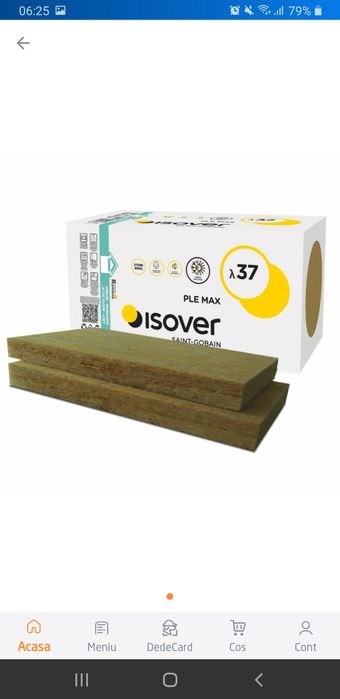 Vînd  vata minerală bazatica de 15cm