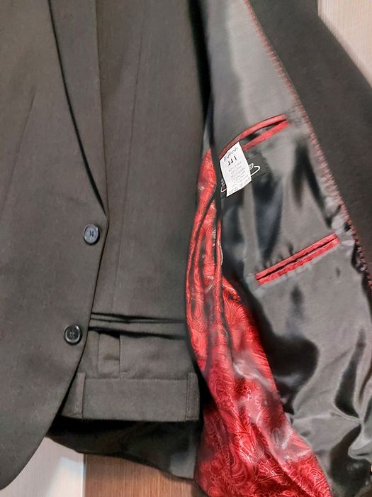 Costum negru stofa adolescent