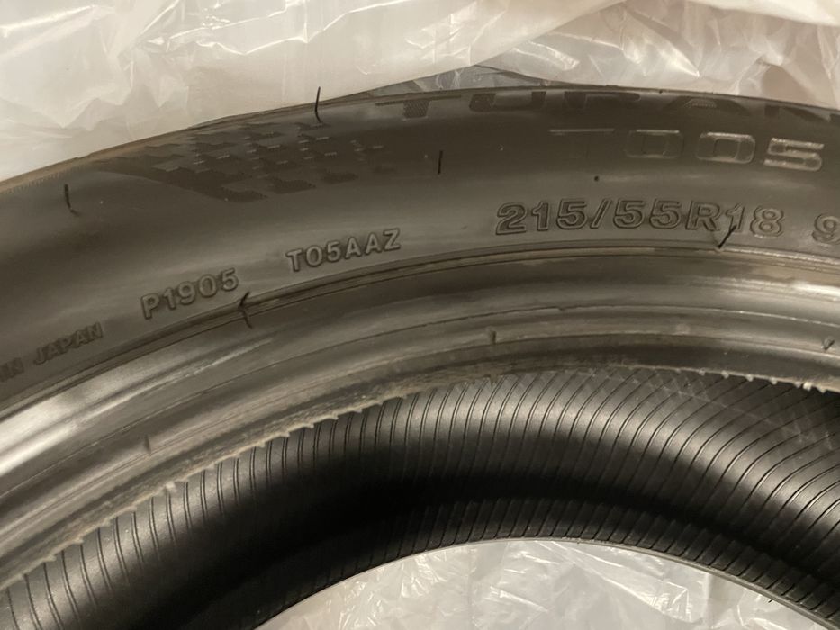 Vand set 4 anvelope vara, rulate, Bridgestone, dot 37 2024, 215/55/R18