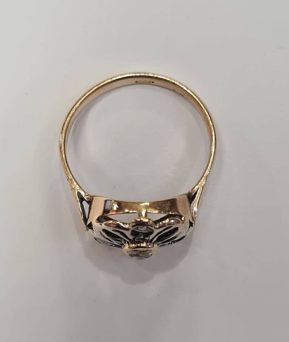 Inel realizat din aur galben de 18k, cu diamante naturale, IAU836