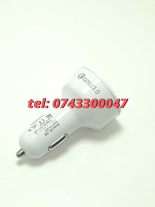 Incarcator Universal Masina Auto 4 Porturi Bricheta Usb Qc Fastcharge