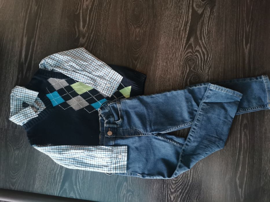 Set cămașă +vestă +blugi H&M