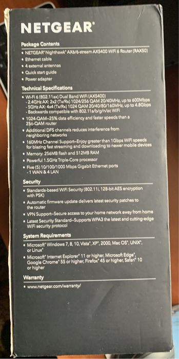 NETGEAR Nighthawk AX5400 (RAX50)