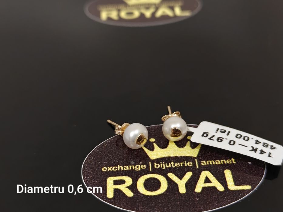 Bijuteria Royal: Cercei aur 14k/0.97 gr