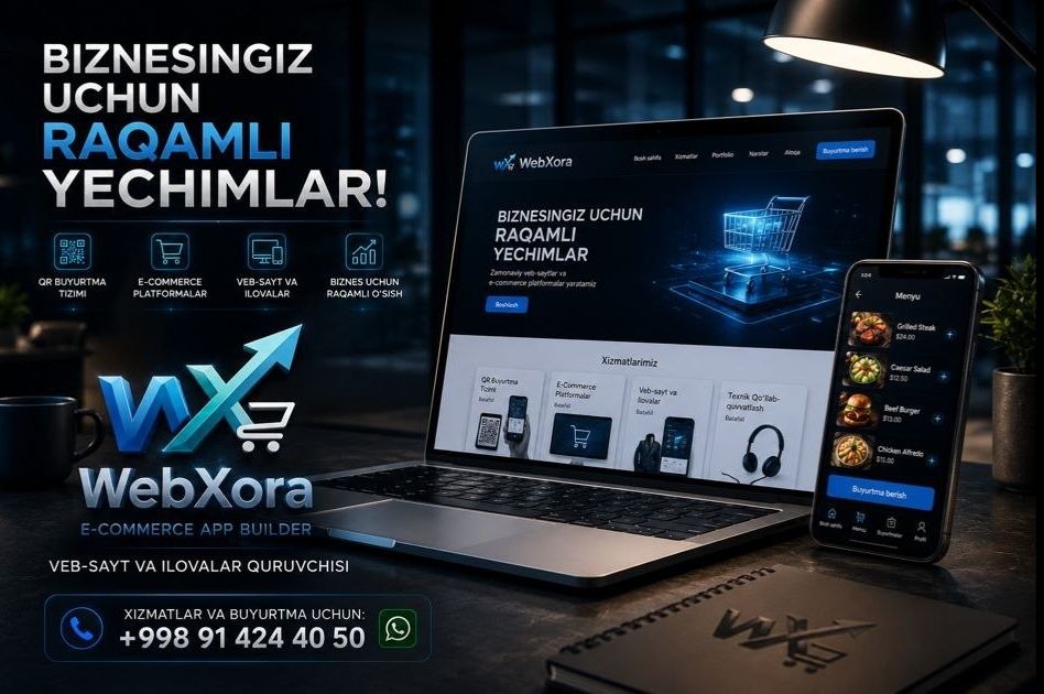 Kafe uchun QR-menyu va do'konlar uchun saytlar