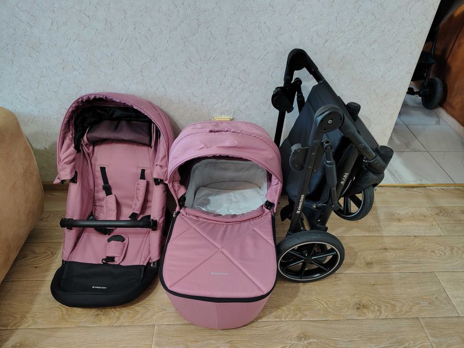 Продавам количка KIKKA BOO Комбинирана количка 2в1 AMANI PINK