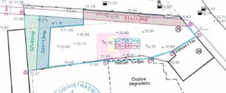 Teren Ultracentral Piata Unirii, regim inaltime 13m+1retras