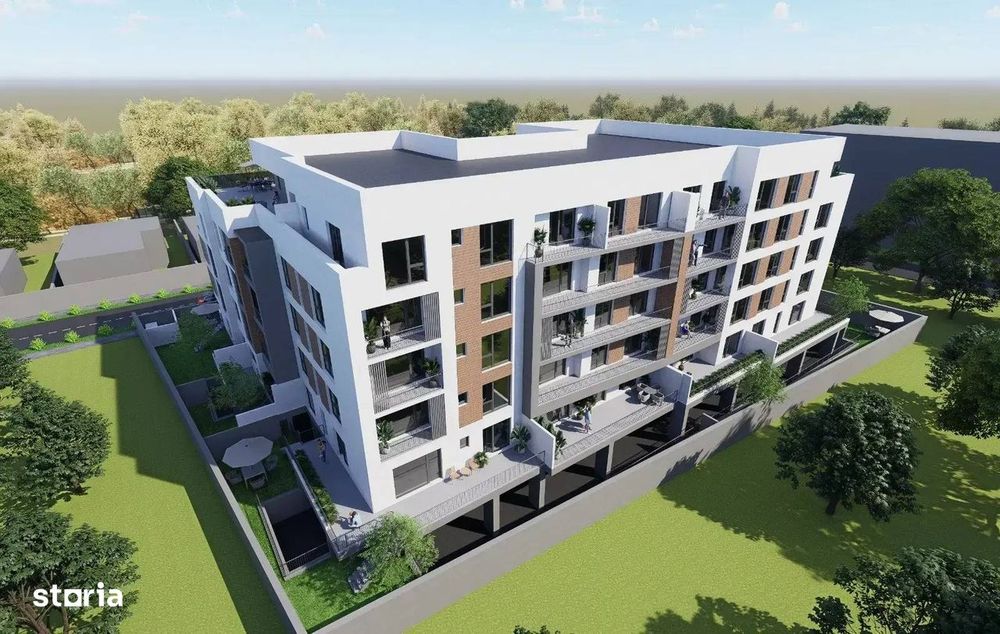 Apartament 2 camere cu gradina proiect nou zona Pallady