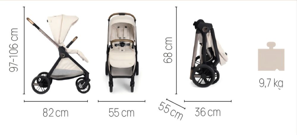 Carucior Chicco Bellagio, Amber Glow (bej deschis), 0luni+ geanta Chicco