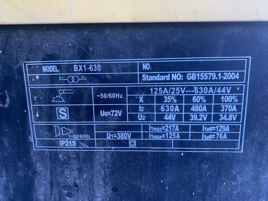 Продам сварочный аппарат Mateus BX1-630