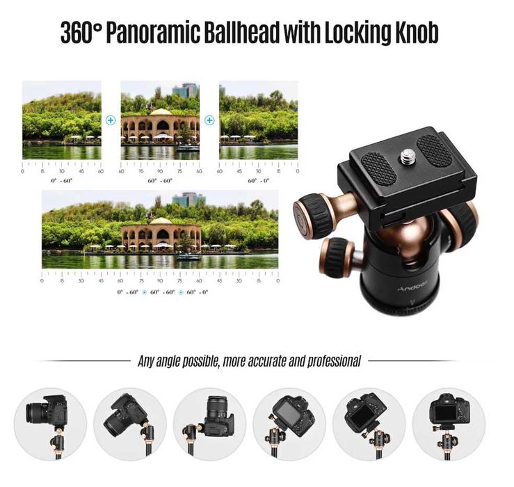 Висококачествен статив / трипод Andoer с панорамна глава