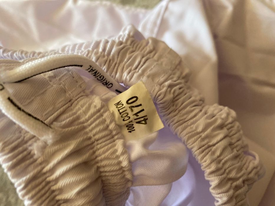 кимано белый двойка, туфли синий