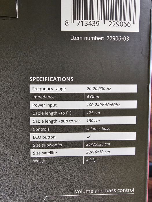 Тонколони 2.1 Trust GXT 4038 Thunder