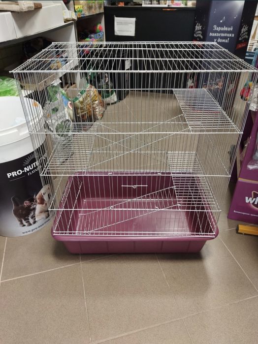 голяма клетка (чинчила/плъх )с 3етажа73×63×43