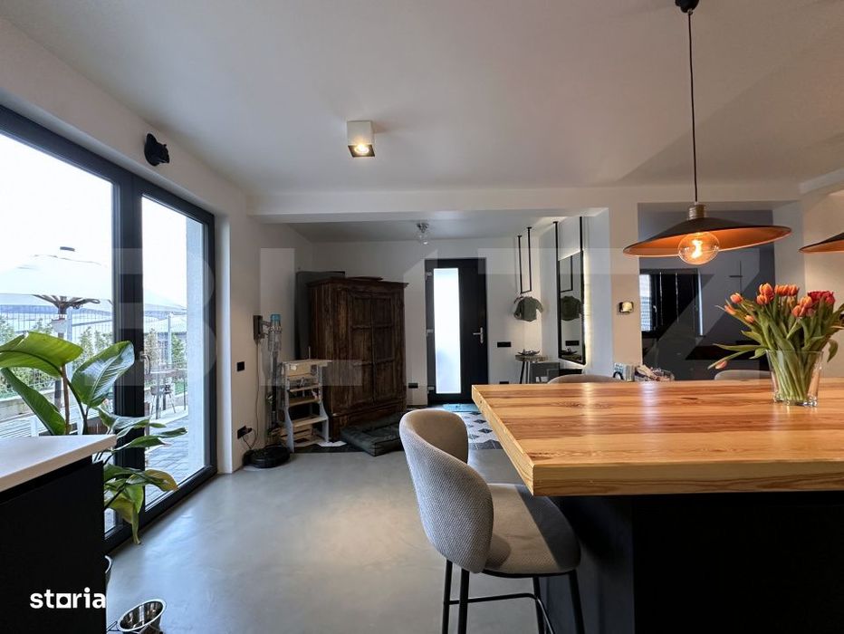 Casa moderna stil industrial, 120 mp utili, zona intrare Baciu - Cluj