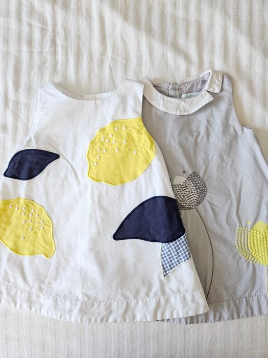 Лот летни дрешки за момиче, размер 74-80 (6м-12м) на НМ, Zara Mini, Mamas&Papas и др.