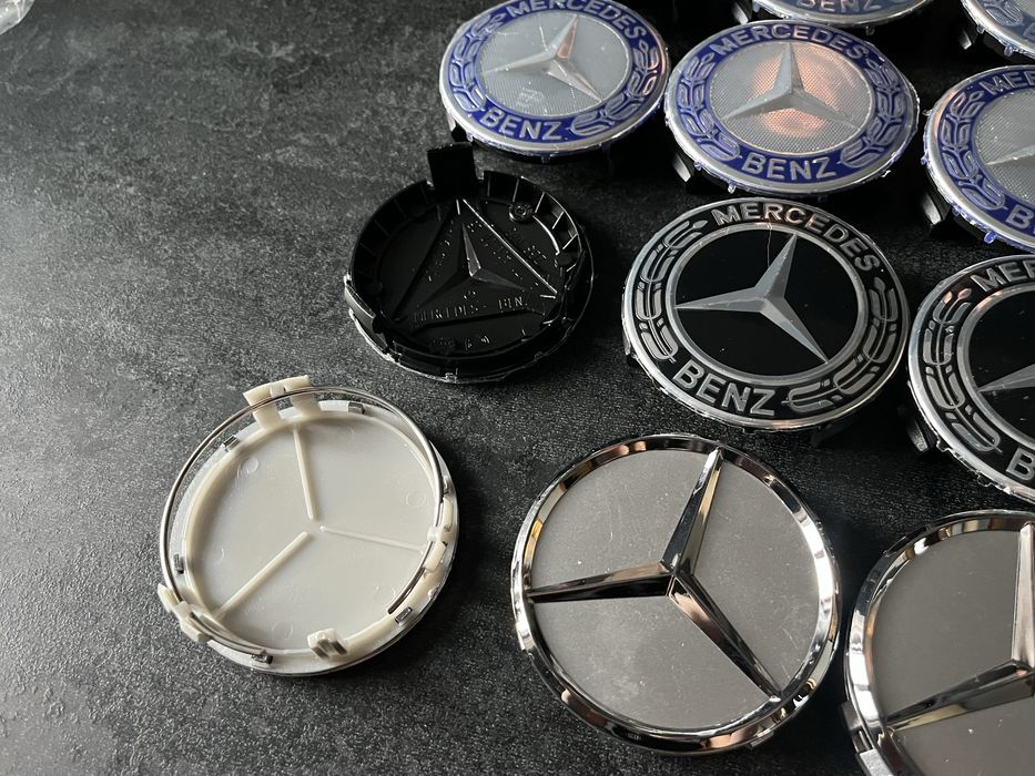 Капачки за джанти мерцедес/mercedes  и емблеми(75мм + 55мм)