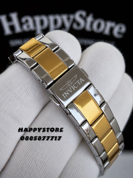 INVICTA Mother of pearl silver/gold blue dial 38 mm, Инвикта нов дамски часовник
