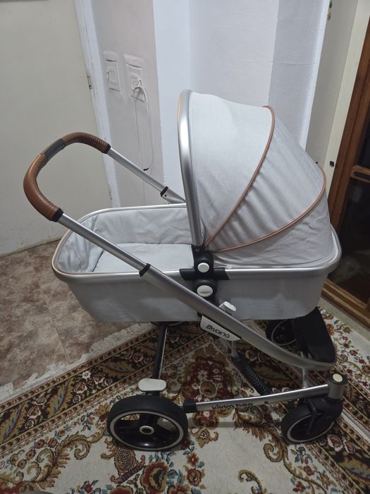 Kikka Boo - Бебешка количка 'Divaina' 3в1 Melange grey + чанта