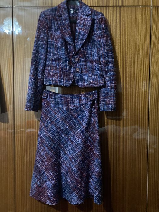 Дамско палто - вълнено или естествена лисица, с рокля или пола