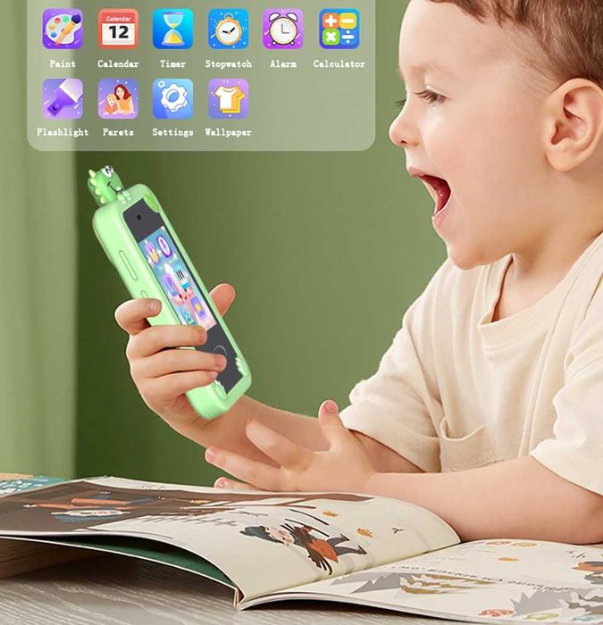 Детски смартфон с калъф с динозавър, 2.8" / PROMO