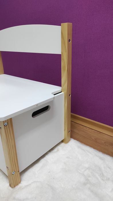 Детска пейка с ракла от MDF и дърво