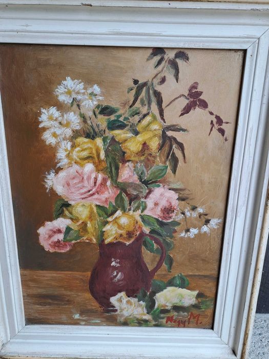 tablou pictura ulei 44/56 cm semnat Nagy M