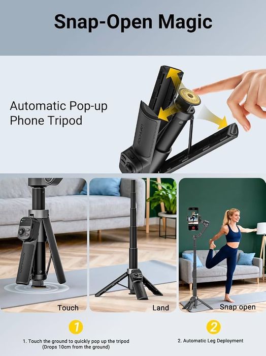 Stabilizator Pro cu AI pentru telefon - gimbal Aochuan Smart X3/360°