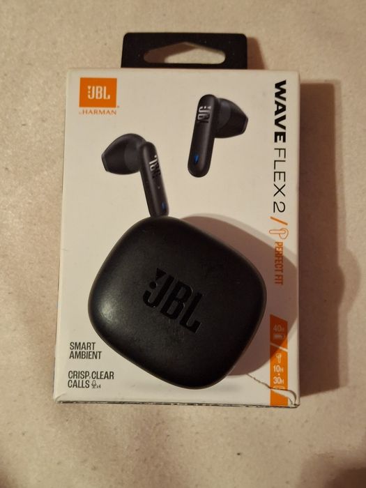 Безжични слушалки JBL Wave Flex 2 (Черен цвят)