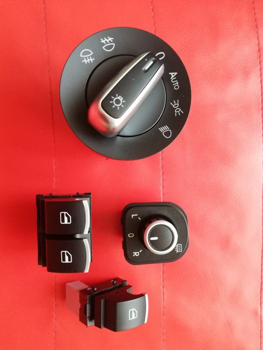 Set 2 butoane Geamuri Electrice Bloc Lumini Crom VW Golf5 Touran Jetta