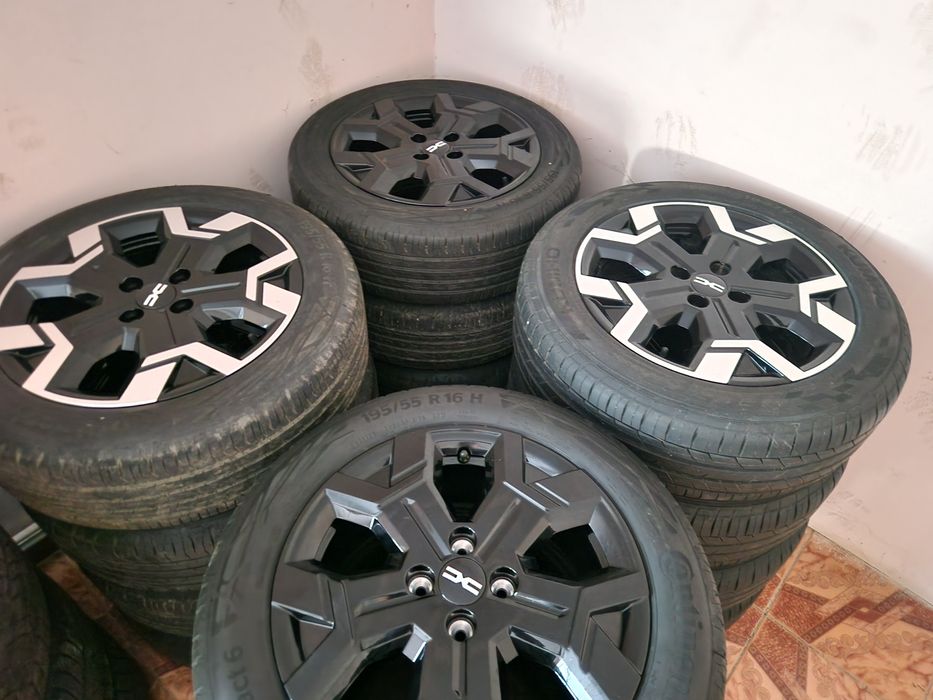 Jante aliaj 4x100 r16 anvelope 195 55 16 Dacia