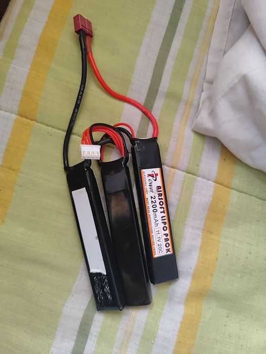 Airsoft батерия Li Po 2200mAh, 11.1V, T connector (еърсофт)