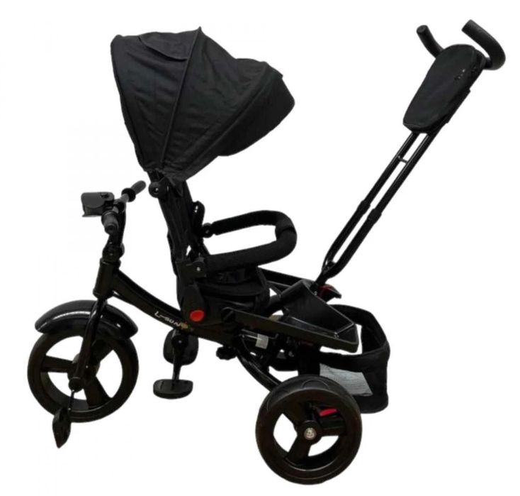 Tricicleta copii Cu pozitie de somn Muzica / lumini 8 luni-4 ani NEGRU