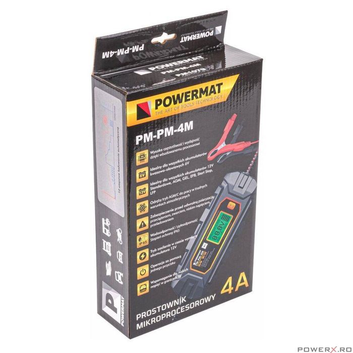 Redresor cu microprocesor, 6/12V 120 Ah, Powermat