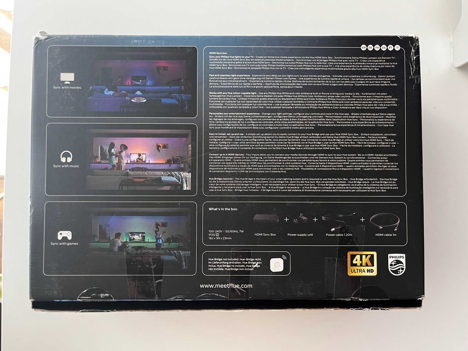 Philips Hue Play HDMI Sync Box 4K Ambilight TV