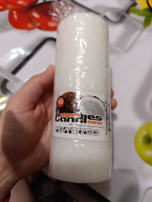 Свеча  новая 60х160 вкус кокоса /Coconut flavor candle 60x160