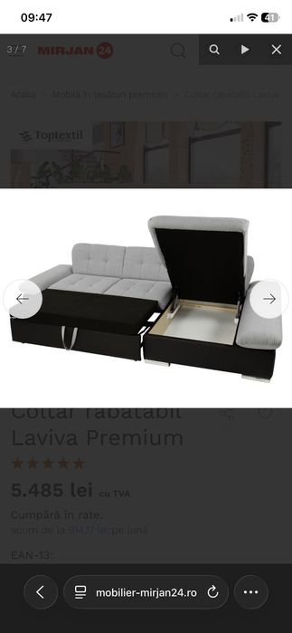 Vând Colțar/canapea de unghi pentru living
