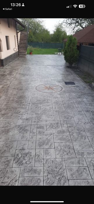 Beton amprentat elicopterizat pavaj gard decorativa pavele tencuială