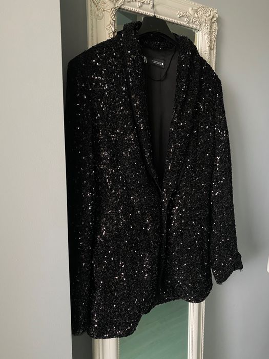 ZARA Сако блейзър с паети XS/S Ново!