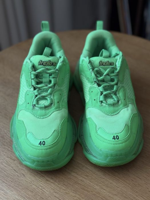 Balenciaga Triple S зелёные