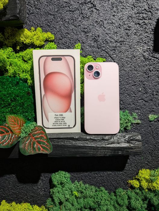 iPhone 15 256gb Pink Neverlocked Baterie 100% Originala/Fact+Garantie