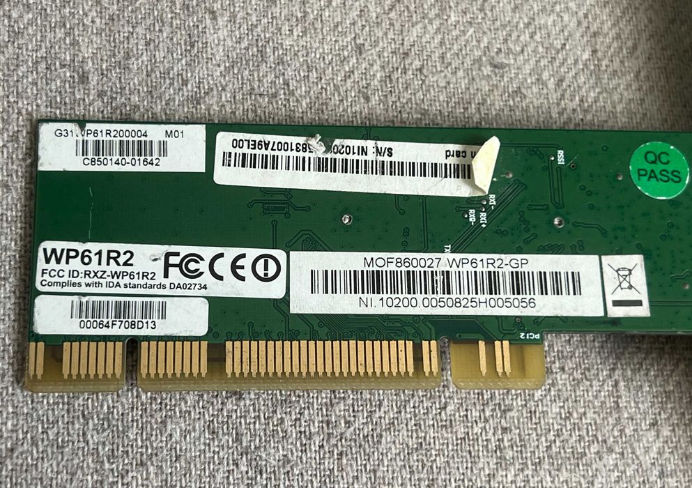 Placă rețea wireless PCI WP61R2 Realtek RTL8185L 54Mbps Wi-Fi