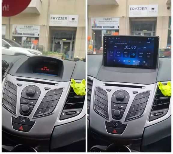 Мултимедия 9" за FORD FIESTA MK7 VII Android 14 Carplay навигация DSP