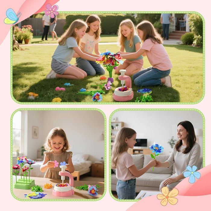 Детски комплект за изработка на цветя, ръчна изработка на цвете