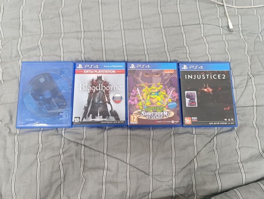 4 игры на PS4, need for speed, bloodborne, TMNT, injustice 22