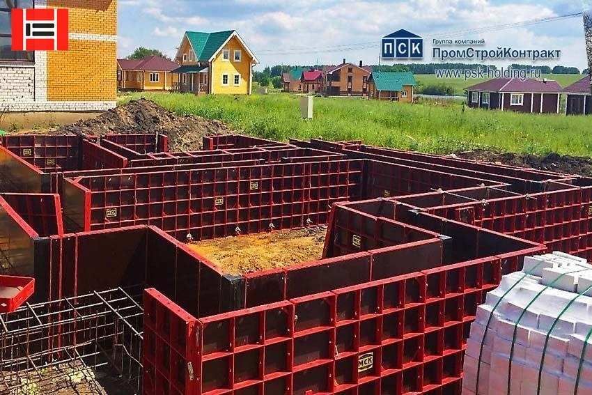 Заливаем фундамент Залить бетон опалубка Алматы бетон Цемент Фундамент