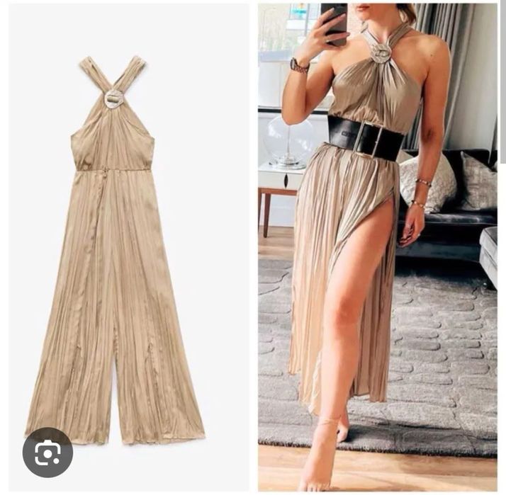 Zara нов сатенен гащеризон