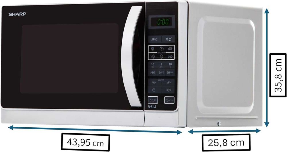 Микровълнова фурна с грил Sharp 20L R642INW 800W