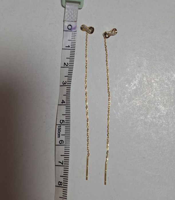 Cercei argint placat cu aur noi